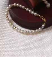 Pearl and 14K Gold Bracelet